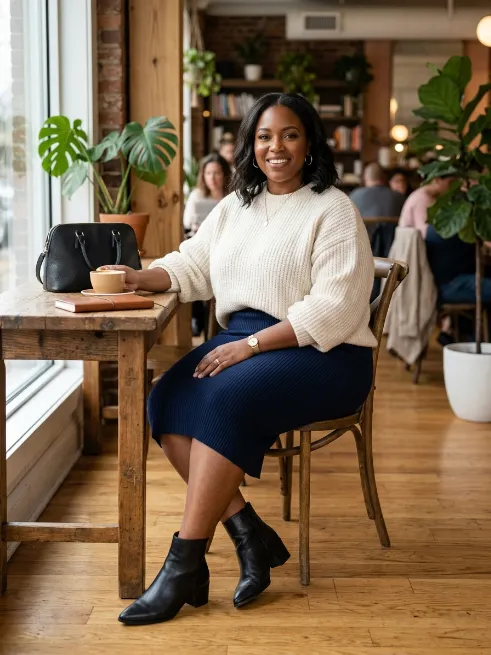 10. Pencil Skirt With an Oversized Sweater