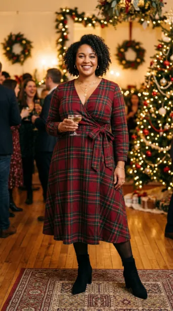 23. Plaid Wrap Dress