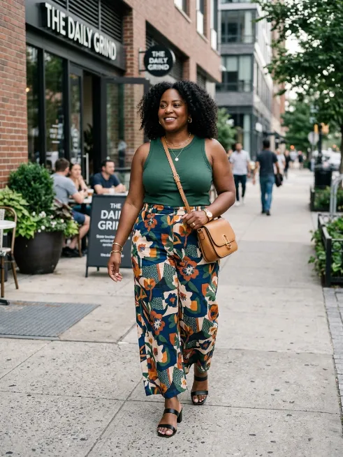20. Printed Wide Leg Pants