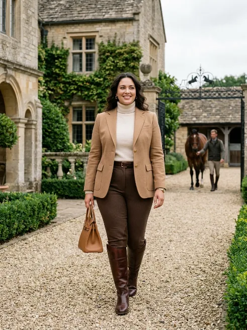 20. Riding Style Trousers With Tall Boots