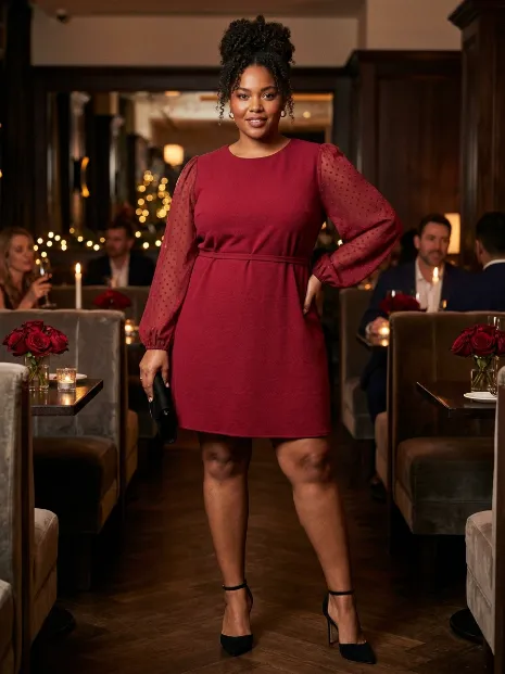 14. Sheer Sleeve Mini Dress