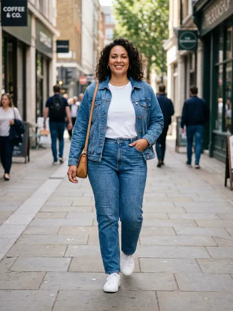 1. Straight Leg Jeans With A Basic Tee
