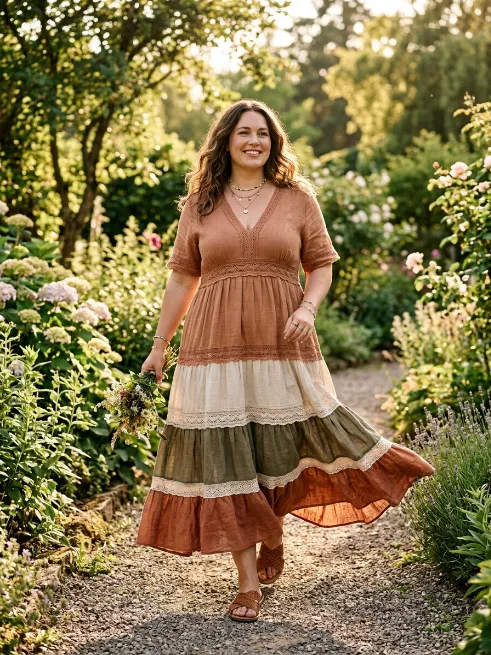6. Tiered maxi dress