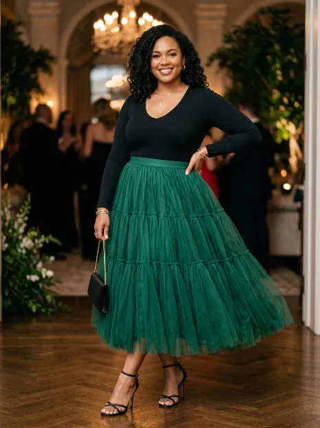 21. Tulle Skirt With A Fitted Bodysuit