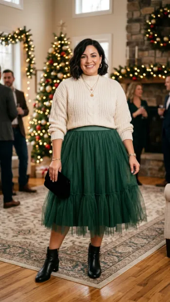 11. Tulle Skirt with a Cropped Sweater