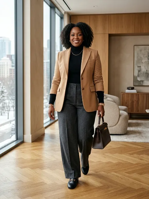 7. Turtleneck With A Blazer Over It