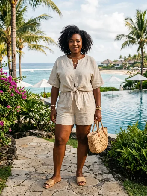 12. Two Piece Matching Set in Linen