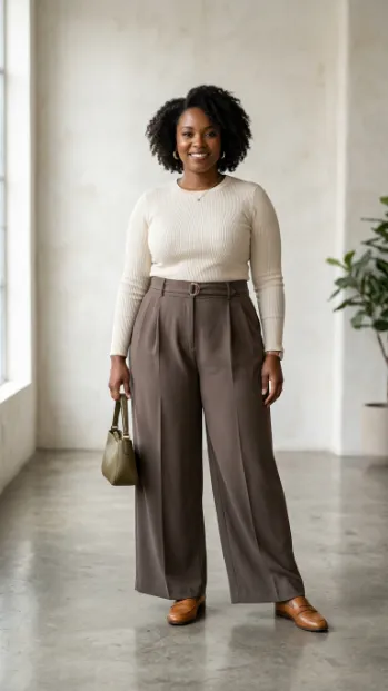 Why Wide Leg Pants Work So Well for Plus Size Bodies
