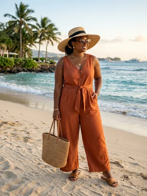 15. Wide Brim Hat With Jumpsuit