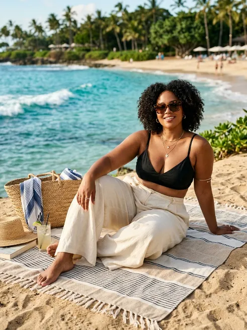 10. Wide Leg Palazzo Pants With Bralette
