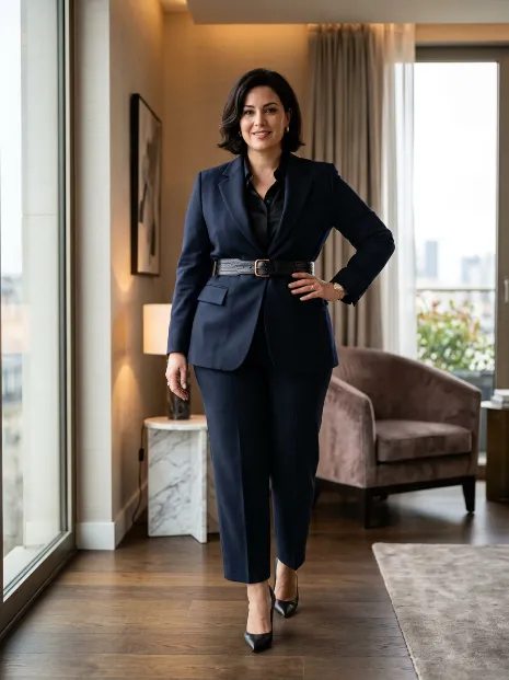 13. Belted Blazer for Defined Curves