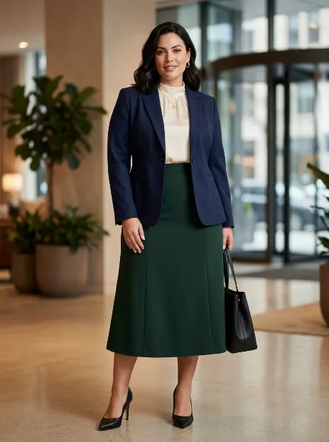 10. Blazer With a Midi Skirt