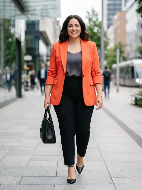 17. Colorful Blazer With Neutral Bottoms