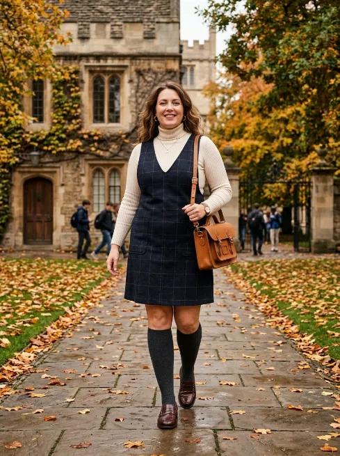 21. Jumper Dress With Turtleneck Underneath