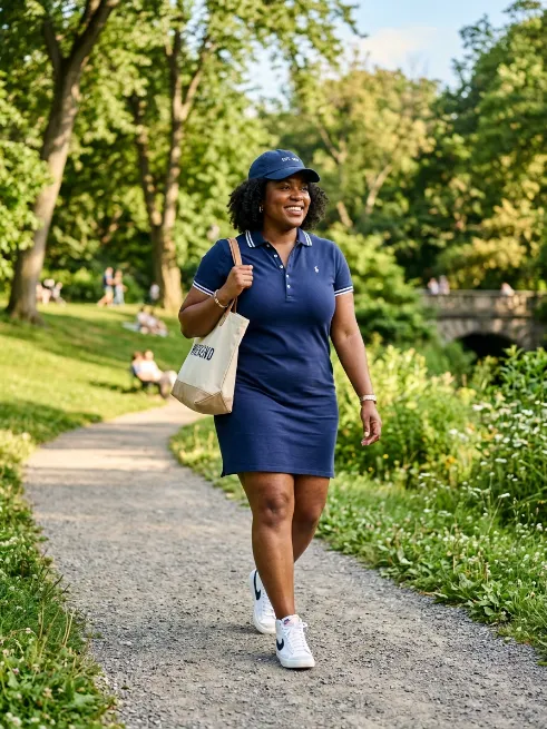 14. Polo Dress With Sneakers