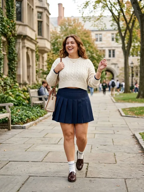 18. Tennis Skirt With Cropped Sweater