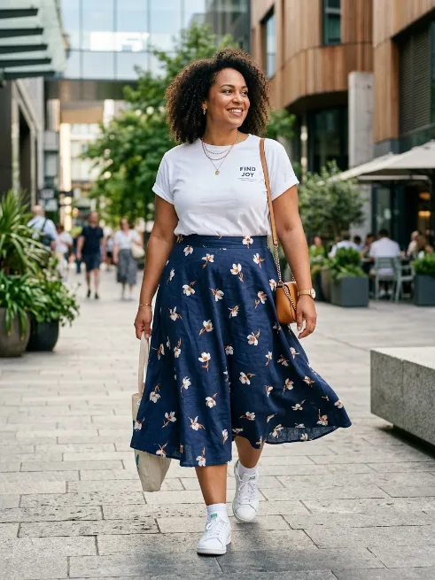 10. Skirt and Sneaker Combo