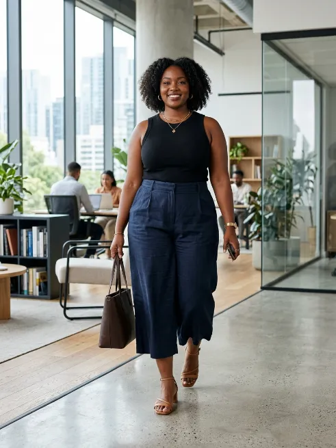 13. Culottes with a Tucked in Tank