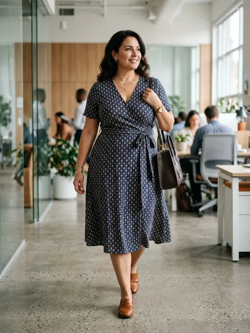 14. Short Sleeve Wrap Dress