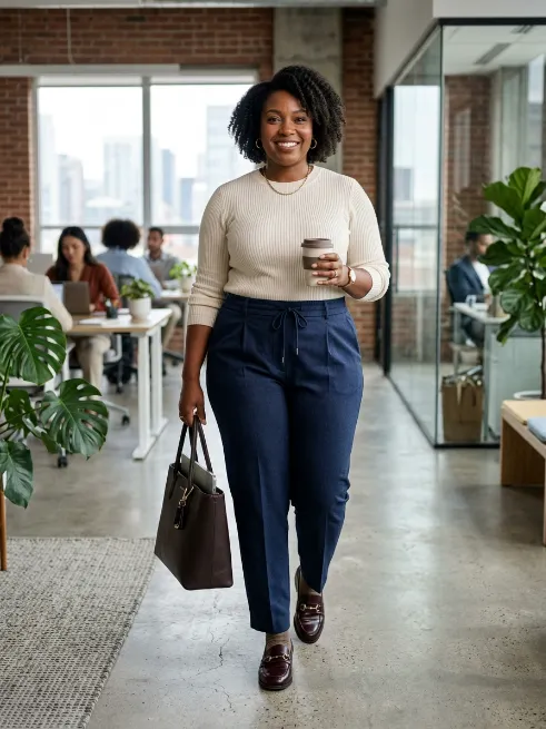 23. Knit Top with Tailored Joggers