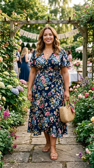16. Floral Wrap Dress