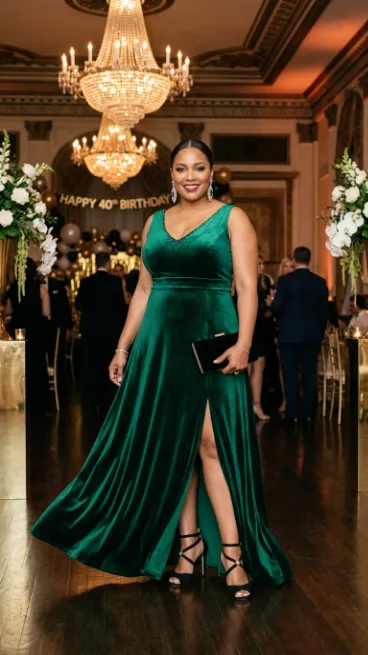 21. Gown With A Thigh Slit