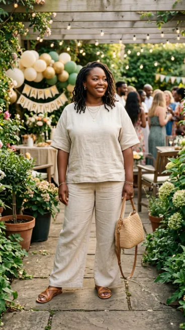 17. Linen Set With Sandals