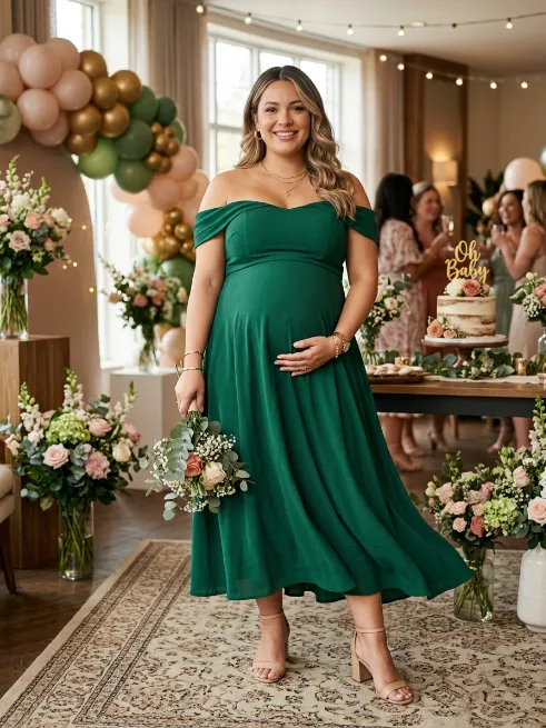 3. Off Shoulder Midi Dress