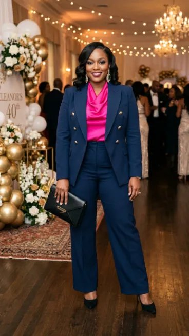 25. Pantsuit With A Statement Top