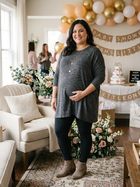 22. Soft Knit Tunic with Leggings