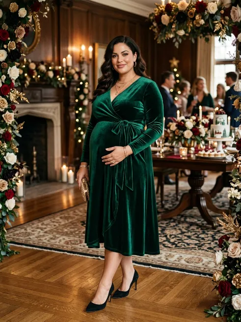 19. Velvet Wrap Dress