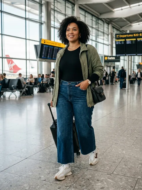 8. Wide Leg Jeans With a Bodysuit
